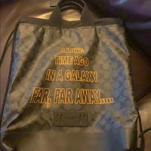 Hardly used Coach with Star Wars emblem large bag
